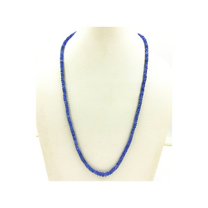 New Design Sapphire Faceted Beads String Occasion Party Wear Women Necklace