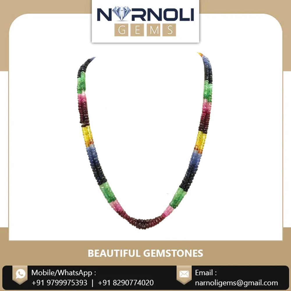 Premium Design Emerald Ruby Beads Strings Occasion Party Wear Women Necklace From Indian Manufacturer