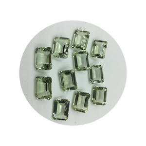 Top Certified International Exporter of Natural Green Amethyst Octagon Gemstone Premium Polished Stone Emerald Cut Narnoli Gems