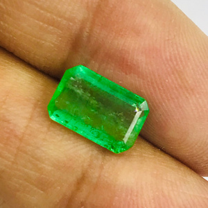 Colombian Emerald Emerald Cut Columbian Emerald Octagon Natural Narnoli Gems 2.1 Carat Jewellery Green 10.1x6.5 Mm IN;27243 IGI