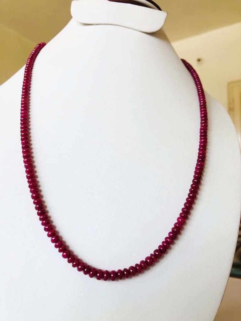 Natural Non heated and Non treated Ruby Beads with very fine color and quality. Comes with perfect making and polishing