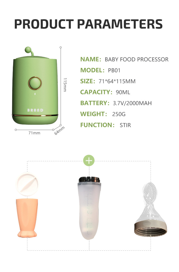 Kitchen appliances industrial puree maker electric mini multifunction manual baby food processor commercial