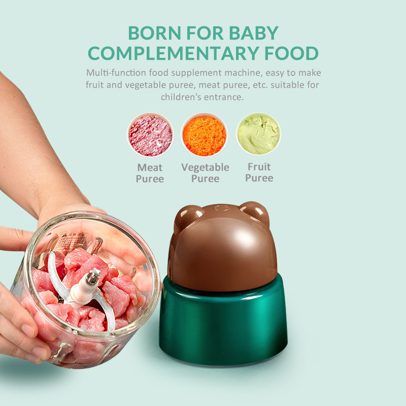 Electric 300ml Glass Baby Food Maker One Step Baby Food Maker Mini Electric Food Processor