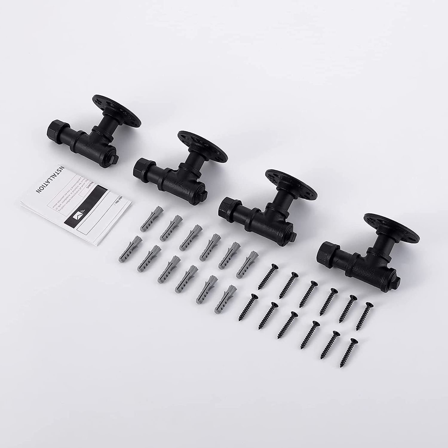 Wholesale Industrial Pipe Decor Robe Towel Hooks & Rails Wall Mounted Coat Hooks Rack Cast Iron Black Used Clothing Female Male