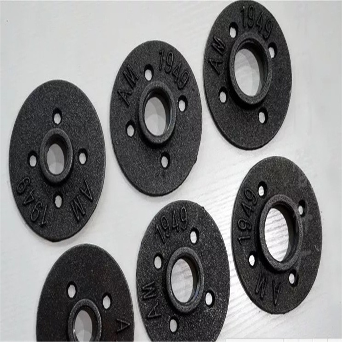 Long lasting dn15 dn 20 Black cast iron loft cast iron  pipe fittings and floor flange for steampunk furniture