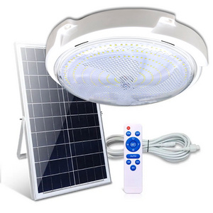 Indoor 50w 100w 200w Solar Powered Recharge Remote Control Solar Home LED Ceiling Light solor house Lamp indoor solar light