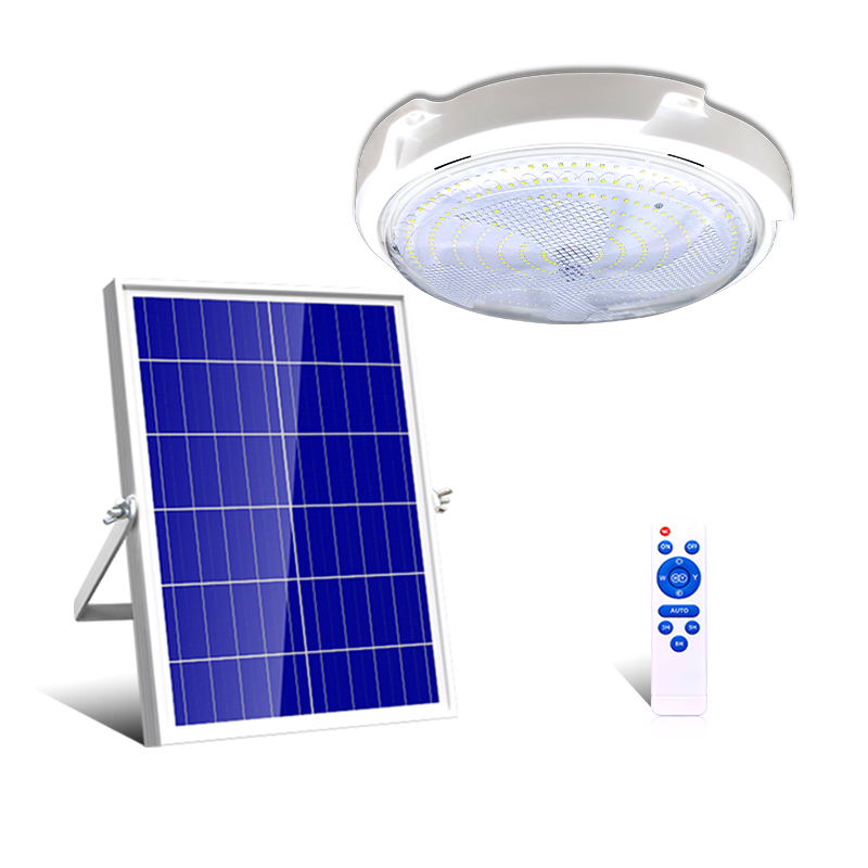 Indoor 50w 100w 200w Solar Powered Recharge Remote Control Solar Home LED Ceiling Light solor house Lamp indoor solar light