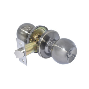 American Style Zinc Alloy Tubular Knob Lock Privacy Passage Cylindrical Knobset Function Interior Door locks