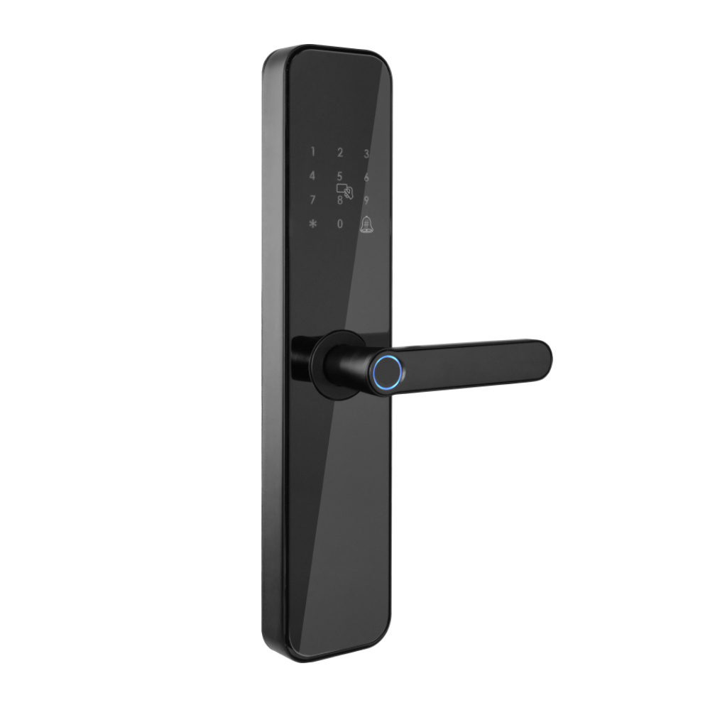 High Security Fully Automatic Password Key IC Card Smart Lock Biometric Fingerprint Automatic Smart Door Lock