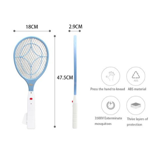 Big Size Electric Mosquito Swatter, Handheld Bug Zapper Racket