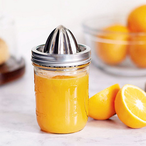 Manual Lemon Juicer Citrus Juicer 86mm Stainless Steel Juicing Lid for Wide Mouth Mason Jars