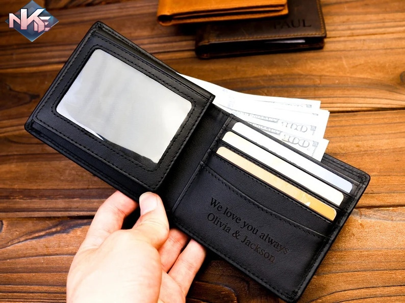 Amazon Hot Selling Leather Wallet Factory Wholesale RFID Blocking Vintage Trifold Genuine Leather Wallet