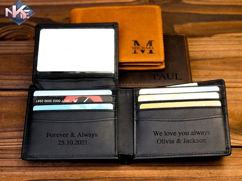 Amazon Hot Selling Leather Wallet Factory Wholesale RFID Blocking Vintage Trifold Genuine Leather Wallet