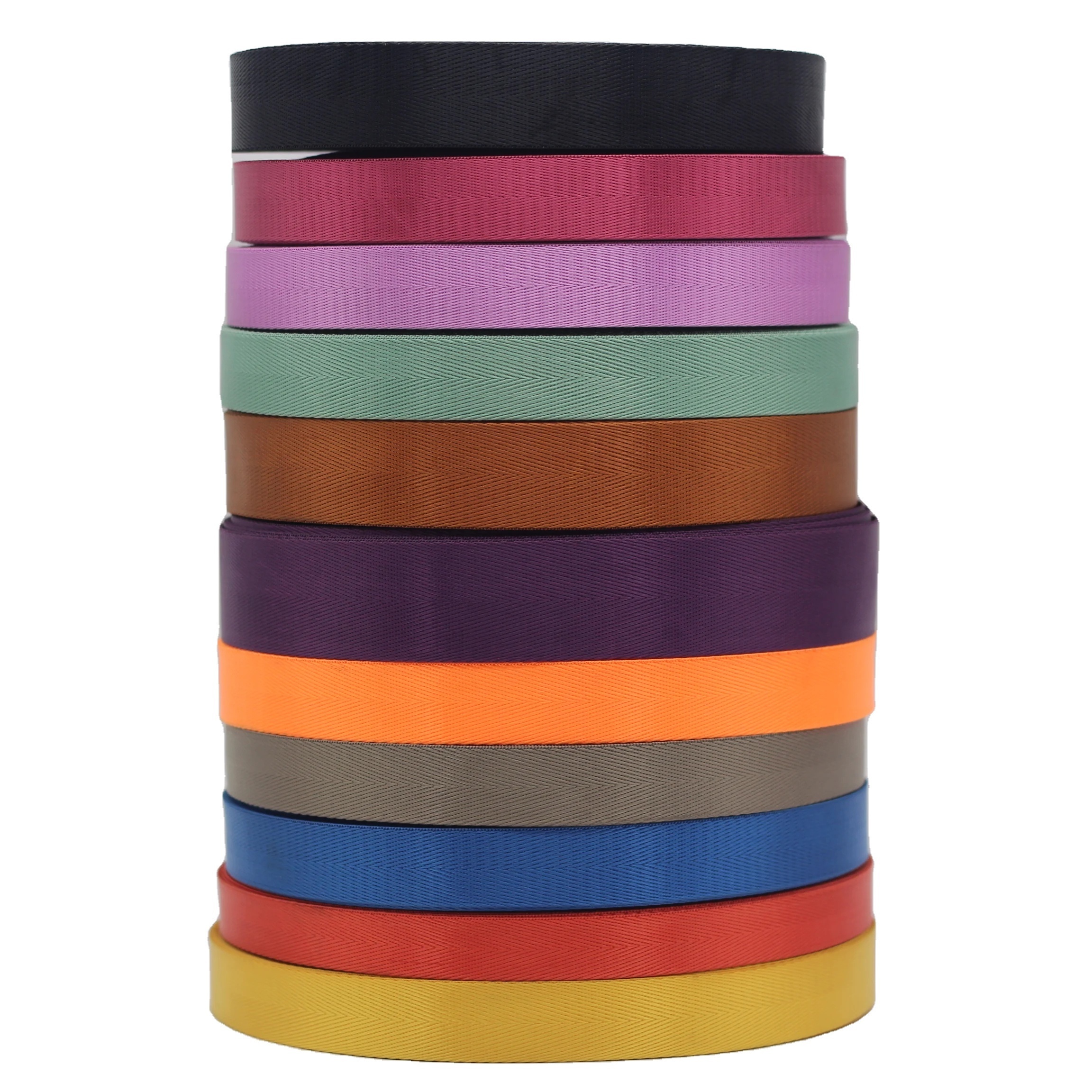 The factory sells renewable high quality polyester webbed clothing accessories backpack straps webbing Christmas ribbon