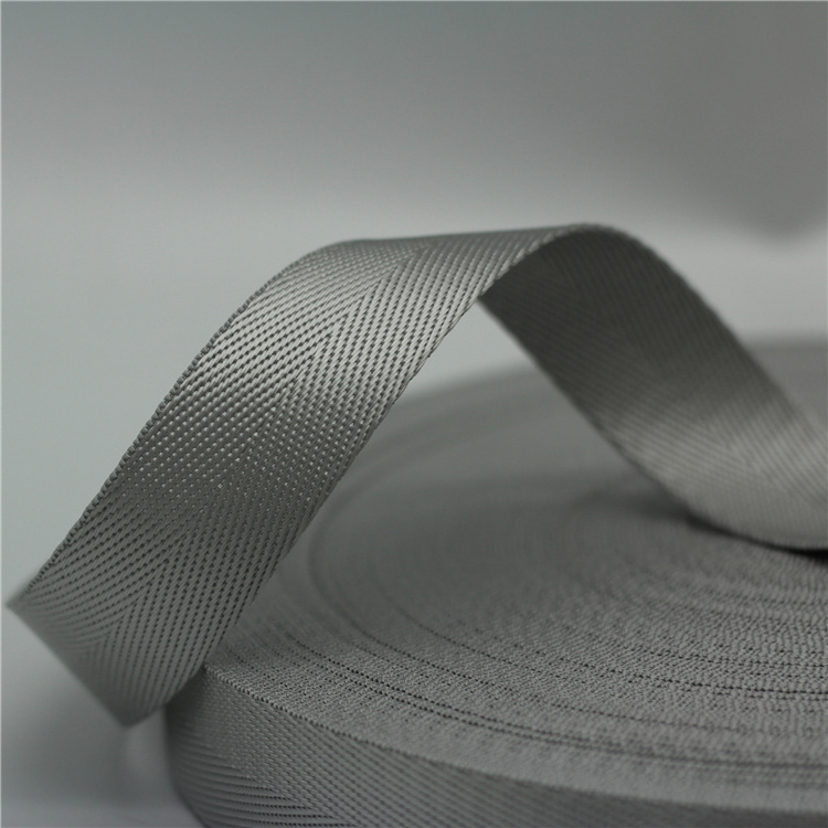 Wholesale20mm25mm32mm38mm50mm Herringbone Webbing Straps Nylon Webbing for Belt Jacquard Woven Webbing Polyester Backbags 1.0mm