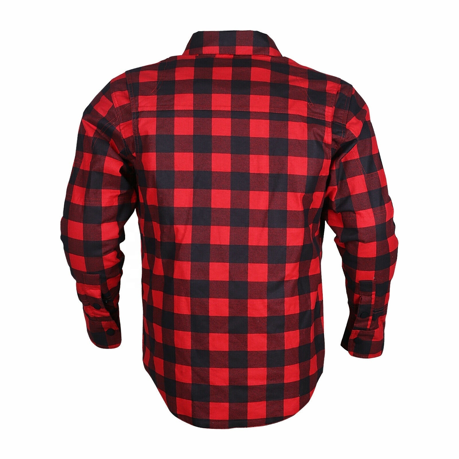 Cafe Racer Flannel cotton shirts with Motorcycle racing safety protectors blocked style custom made fire resistant safety lining