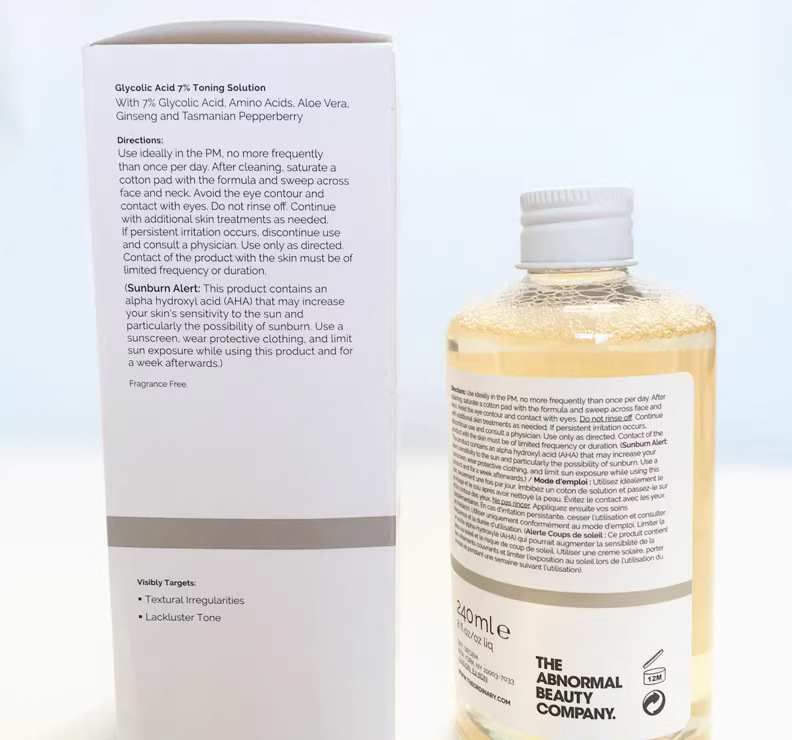 the OEM /ODM Fruit Acid Toner 7% Glycolic Acid - Gentle Exfoliating Toner for Clear, Radiant Skin  Ordinary