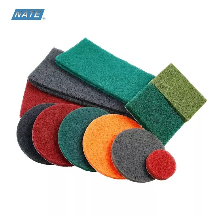 Factory Price Customized Kitchen Sponge Cleaning Pad Roll Green Scouring Pad