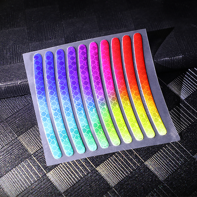 auto tyre modification accessories fluorescent reflector cars wheel rim reflective stickers decorative stripe decal