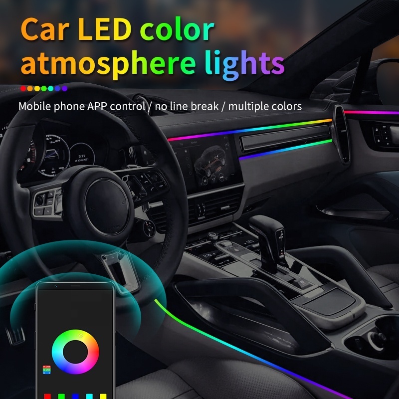 Car Styling Sale Led Atmosphere Lamp Car Cold Light Line Interior Door Ambient Decorative Dashboard Light