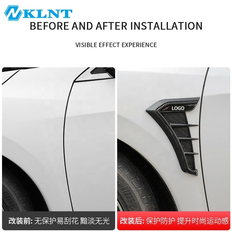 Factory Custom Logo Car Sticker ABS Side Air Vent Fender Cover Hole Intake Flow Grille Decoration Body Door Sticker