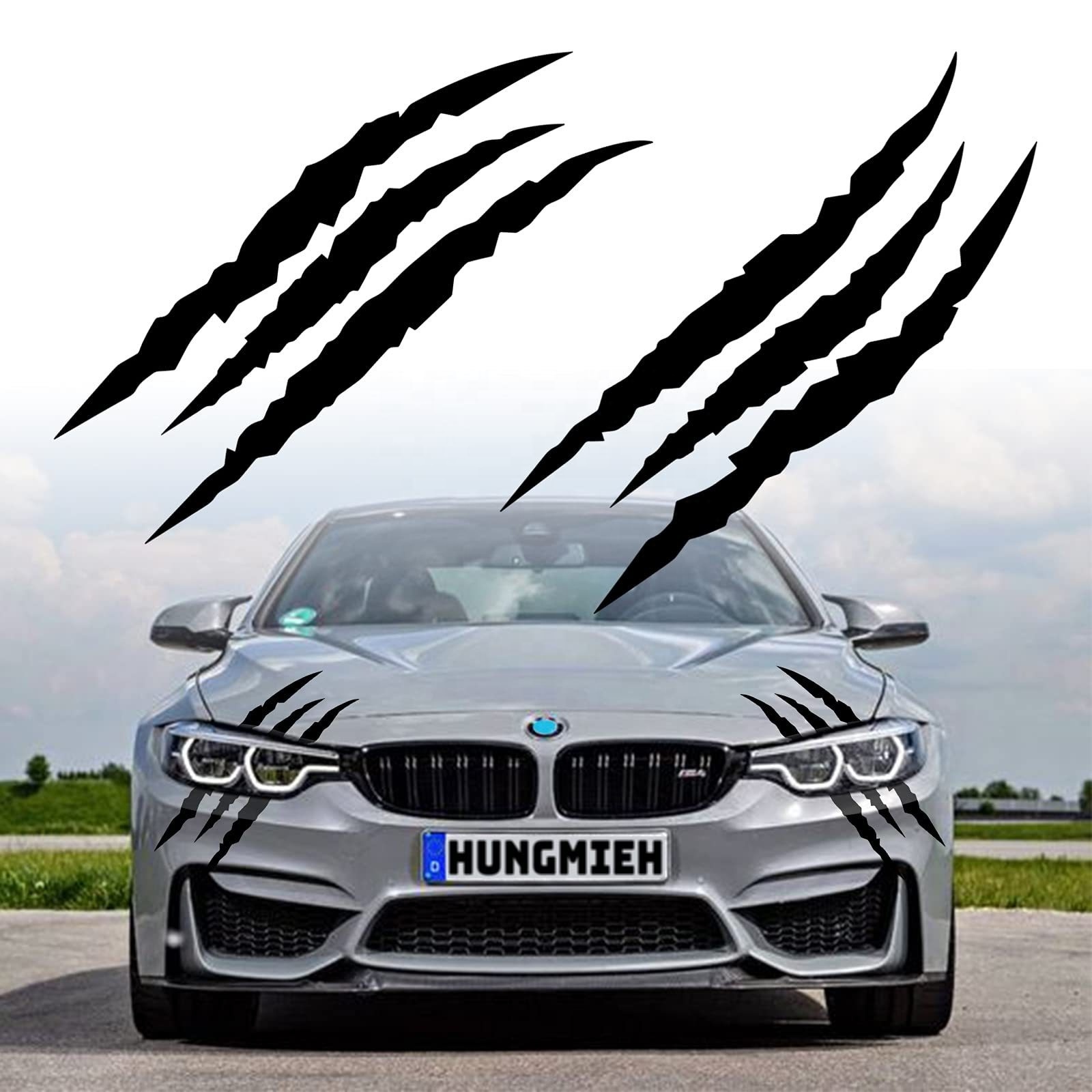 Factory Custom Logo Stripes Scratch Decal Vinyl for Sports Cars SUV Headlight Car Sticker Claw Mark Decals for Cars