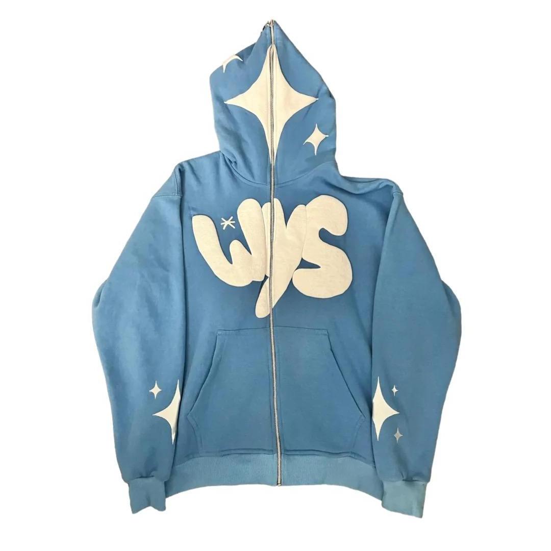 New stylish Custom Logo Puff Printing  Unisex Hoodie 100% Cotton Heavyweight zip up hoodie full zip up puff print