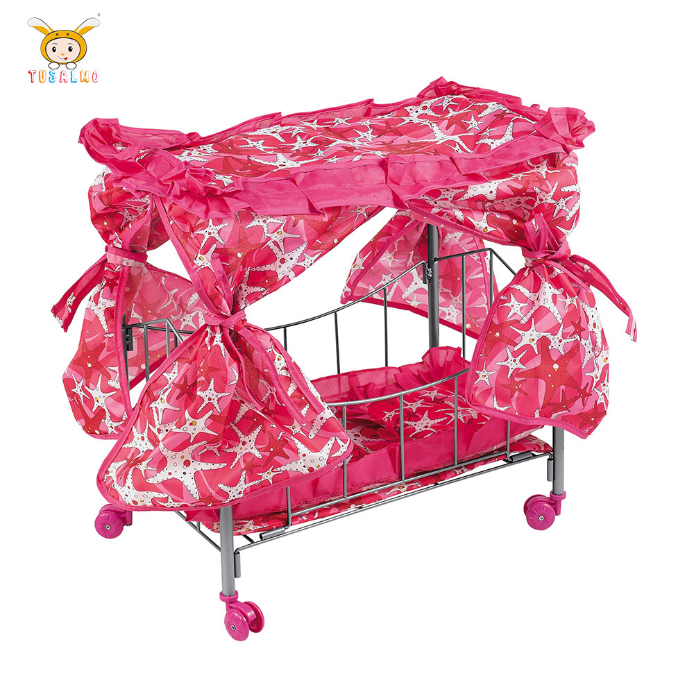 Nathaniel 2022 hot sale high quality soft plastic swing baby doll bed accessory for kids