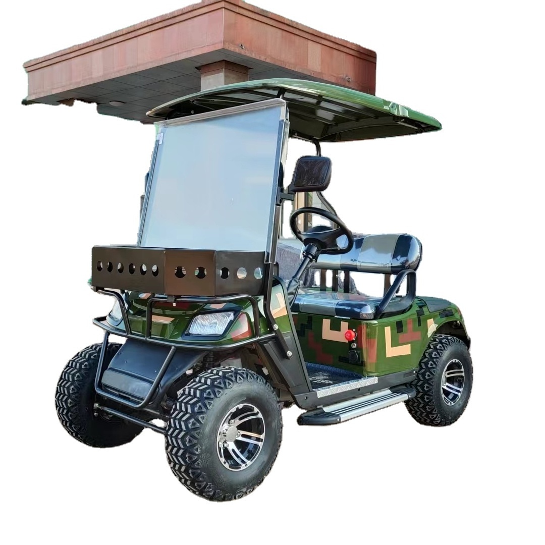 Two seats car  electric golf cart with truck bed on sale