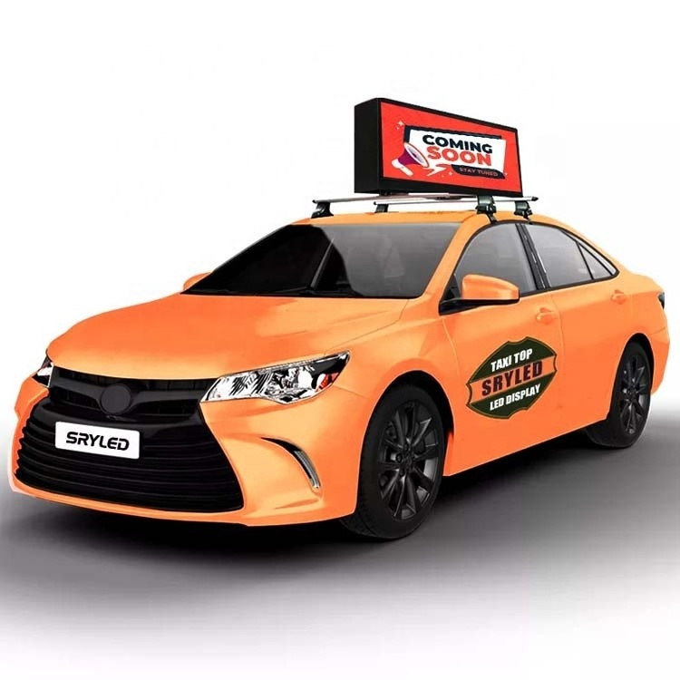 p2.5 Outdoor taxi top  Full Color Video Car Roof Advertising Sign