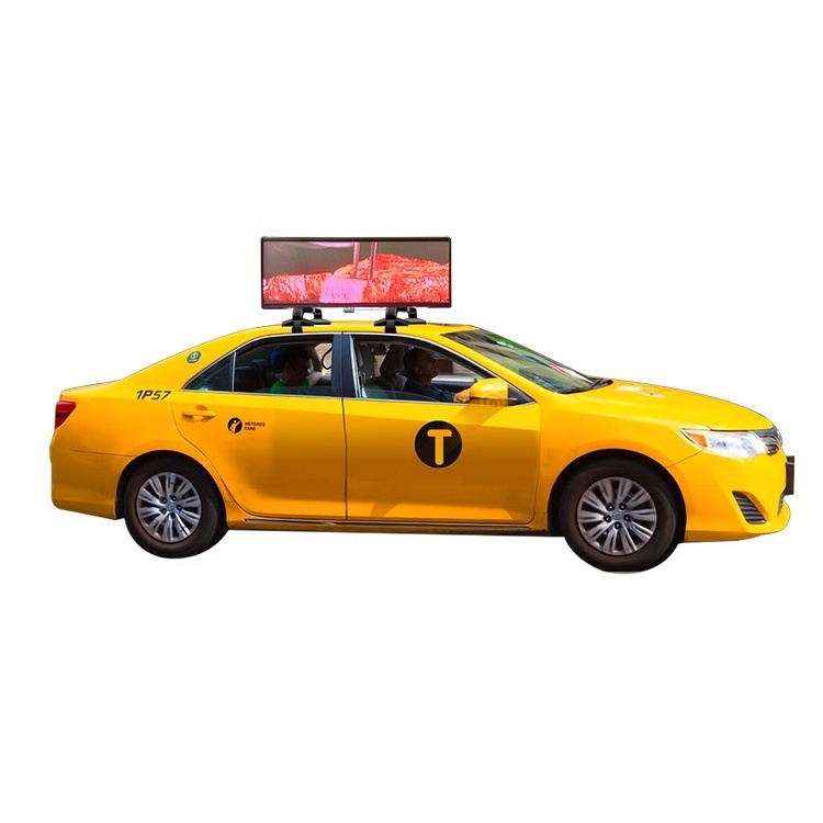 Waterproof Outdoor Car Advertising Double Sided Taxi Top Roof Led Screen Display