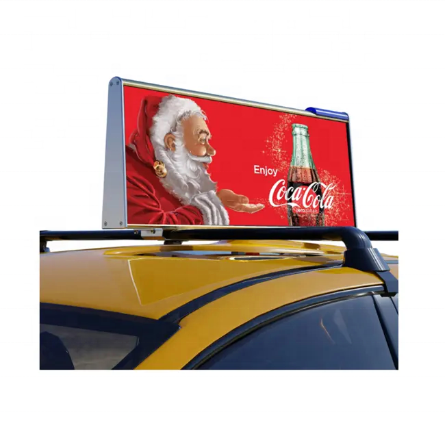 LED 3G 4G WiFi outdoor taxi roof led display top led screen car advertising digital sign