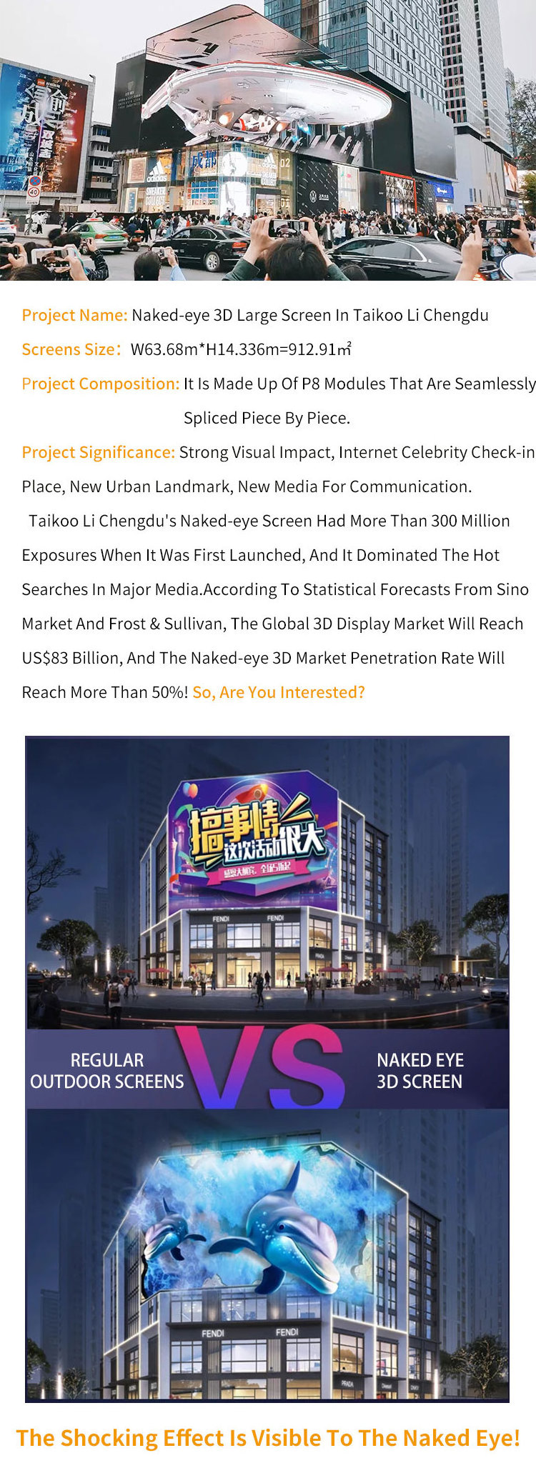 Publicidad 3D Building Commercial Digital Billboard Curved Led Screen Display Pantalla 3D Advertising Video Wall LED Screen