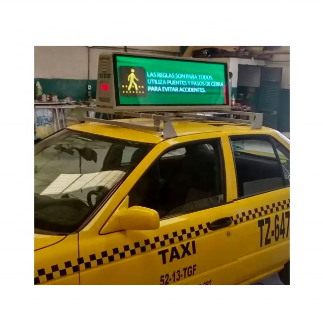 LED 3G 4G WiFi outdoor taxi roof led display top led screen car advertising digital sign