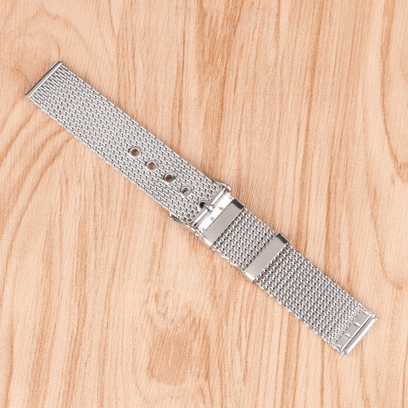 JUELONG Custom 18mm 20mm 22mm 1.0 Mesh Stainless steel Watch Strap Silver Black Gold Rose Gold Stainless Watch Bands