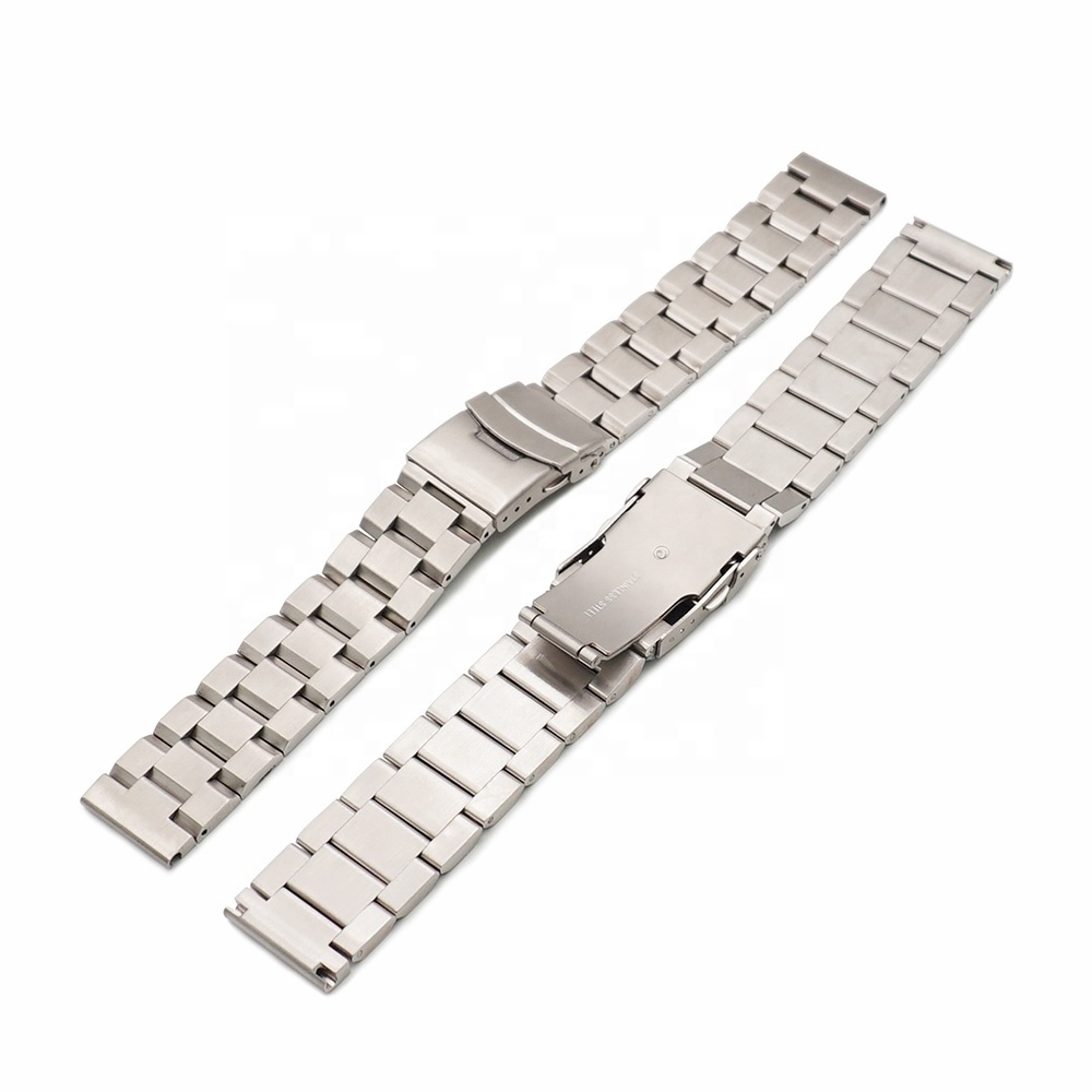 JUELONG Top Quality Stainless Steel Material Luxury Solid Black 18mm 20mm 22mm 24mm Stainless Steel Metal Watch Band