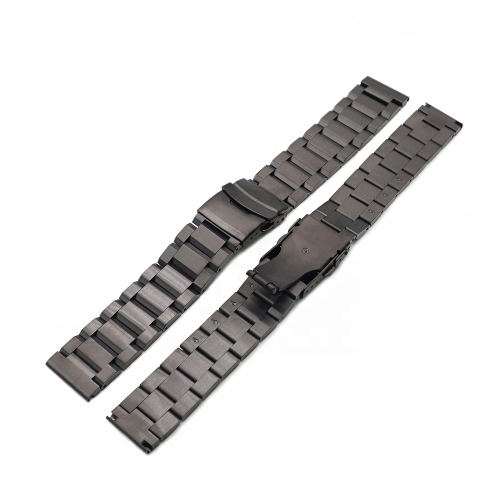 JUELONG Top Quality Stainless Steel Material Luxury Solid Black 18mm 20mm 22mm 24mm Stainless Steel Metal Watch Band