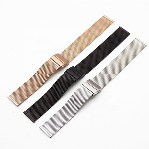 JUELONG New Style High Quality Mesh Stainless 20mm Watch Strap And Apricot Steel Watch Bracelet Stainless Steel Watch Bands