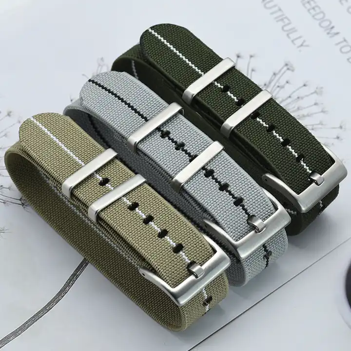 JUELONG Nylon Watch Strap Bracelet Parachute Elastic Fabric Strap Nylon Elastic Belt Watchband 18mm 20mm 22mm Watch Strap