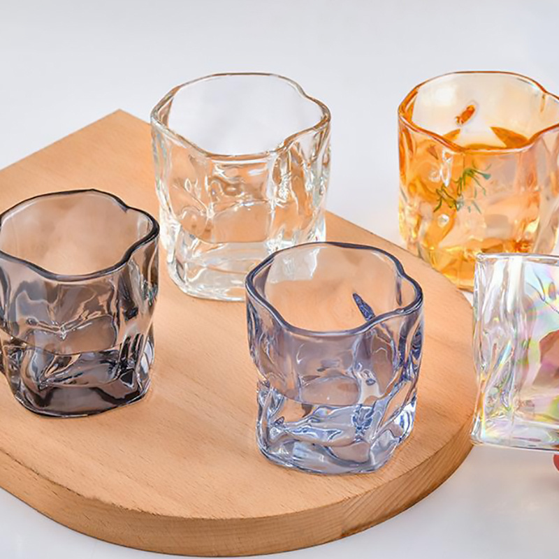 2024 Popular Heterogeneous Rainbow Glass Container Aroma Candle Jar for Making Soybean Candles