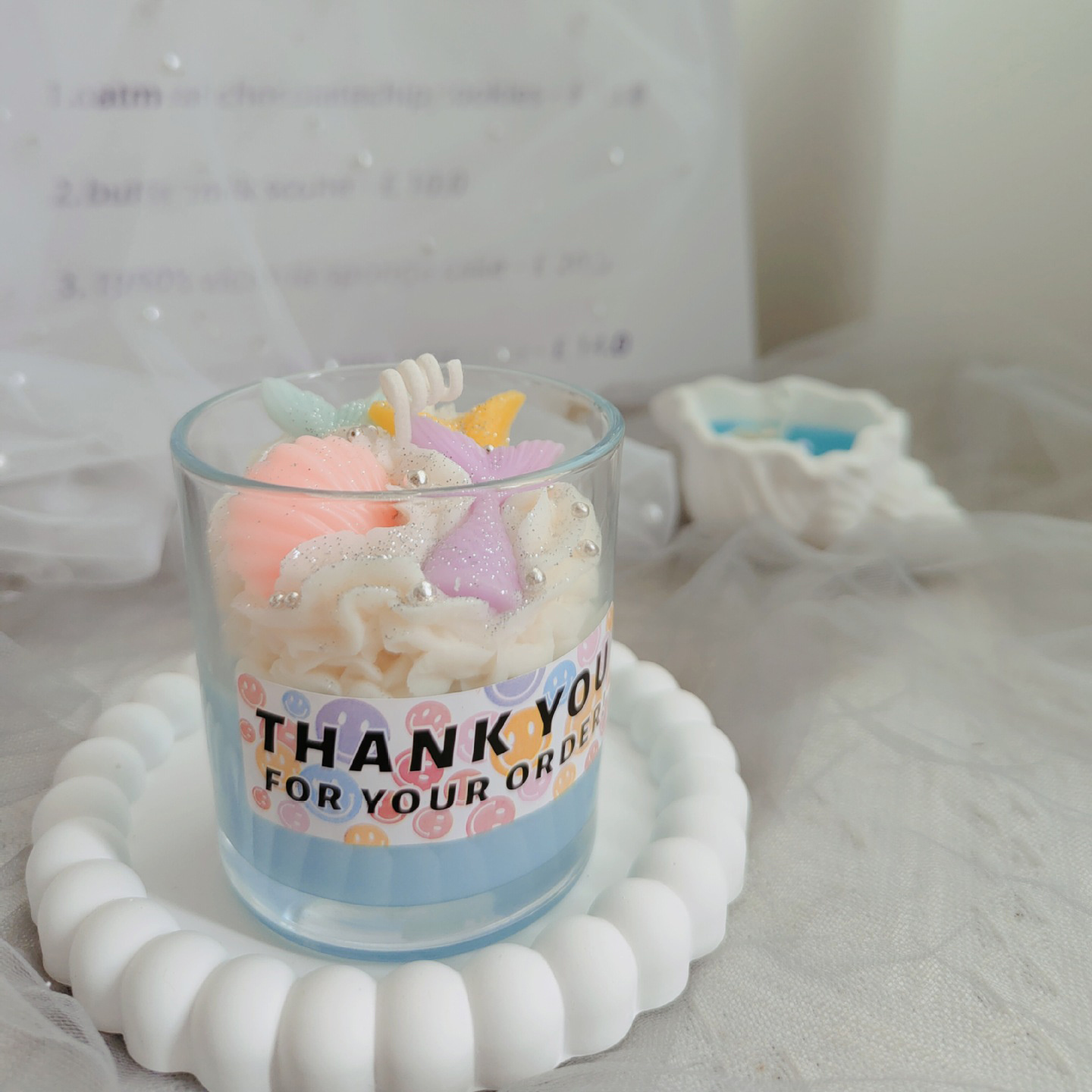 Wholesale luxury chocolate ice cream handmade cup wax cute cream aromatherapy candles as a gift for friends