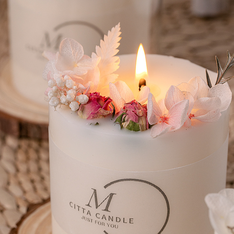 Flower candles home fragrance birthday gift candles decorated scented luxury candles wedding gift box