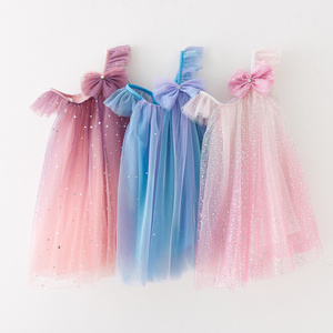 1 Pcs Private Label  Summer Infant Toddler Children Clothing Tulle Floral Girls Kids Overall Dress