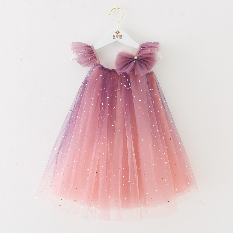 1 Pcs Private Label  Summer Infant Toddler Children Clothing Tulle Floral Girls Kids Overall Dress