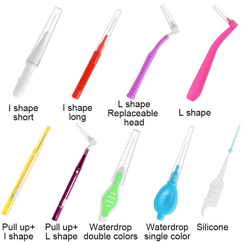 Natu Plastic Dental Toothpicks Waterdrop Style Interdental Slim Brush