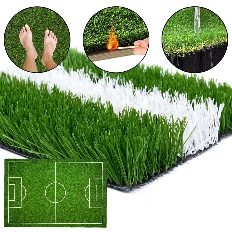 High Density PE Artificial Grass Carpet Roll for football court