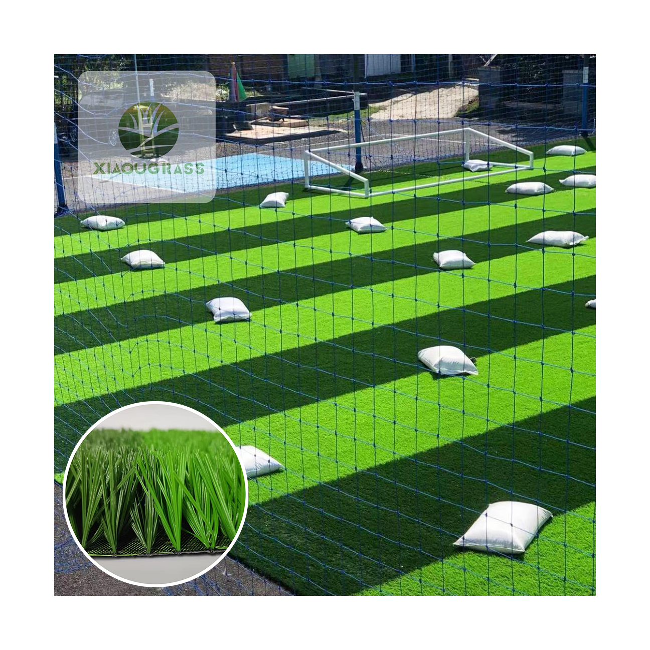 50mm Natural Artificial Turf Grass Carpet For Outdoor Soccer Stadium