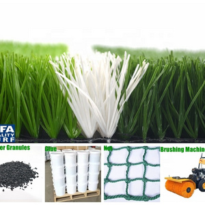 2024 FIFA Factory 40mm 50mm Artificial Grass Football Field Green Plastic Rug Artificial Football Turf