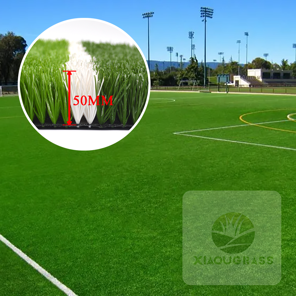 2024 FIFA Factory 40mm 50mm Artificial Grass Football Field Green Plastic Rug Artificial Football Turf