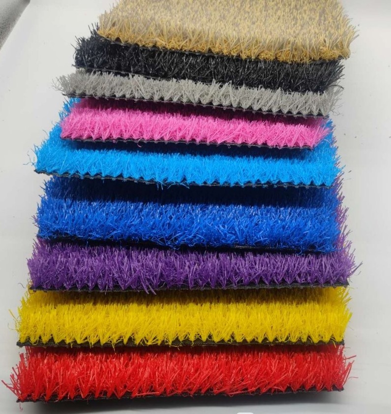 Free Samples Multiple color and natural looking pink Artificial Grass for Kindergarten and playground